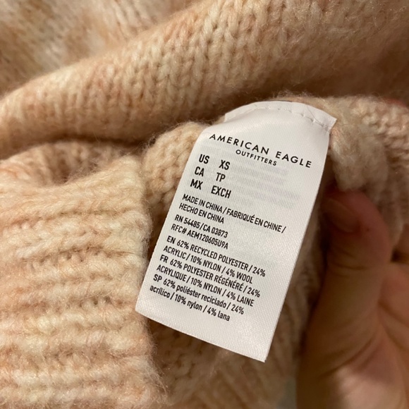 AE Fair Isle Mockneck sweater Sz XS - Picture 4 of 5